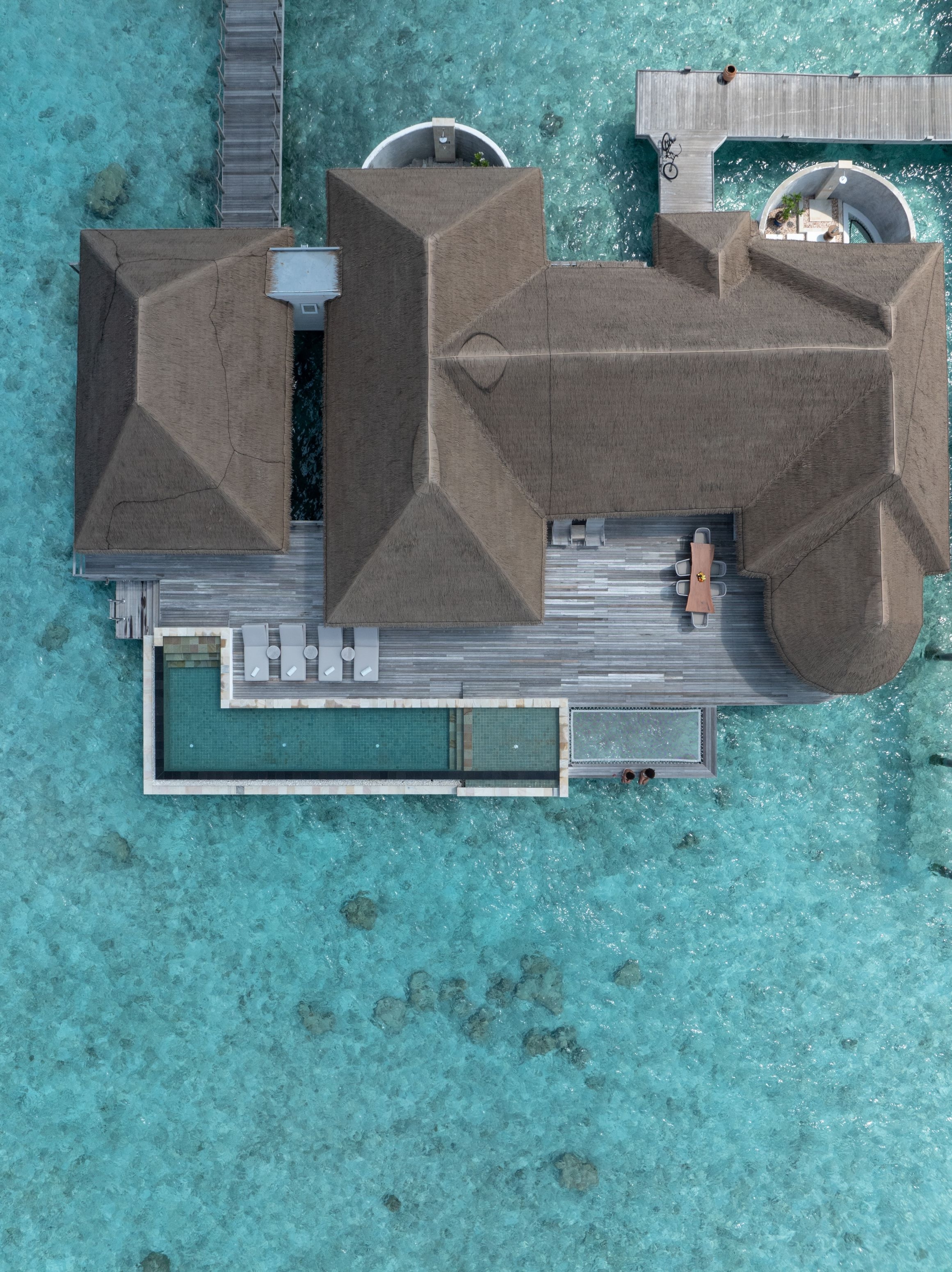 Six Senses Kanuhura - Two Bedroom Water Villa with Pool - Aerial